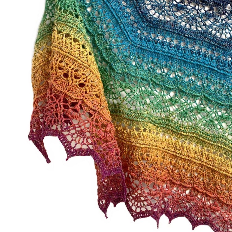 Alabama Heksa - wzór na chustę szydełkową