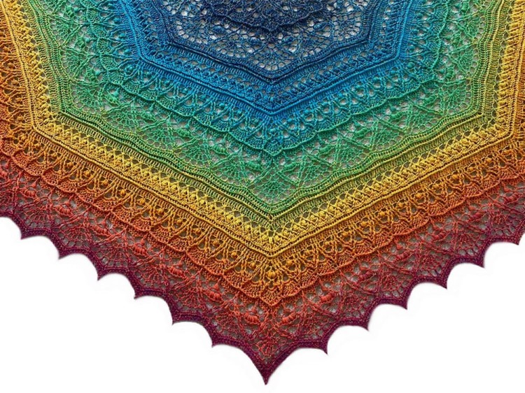 Chusta szydełkowa wzór Alabama Heksa