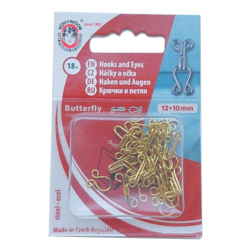 Haftki mniejsze w kolorze złotym