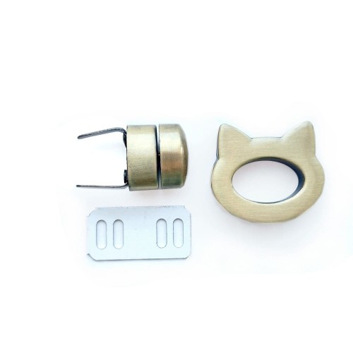 Zamek do torebki w kształcie głowy kotka