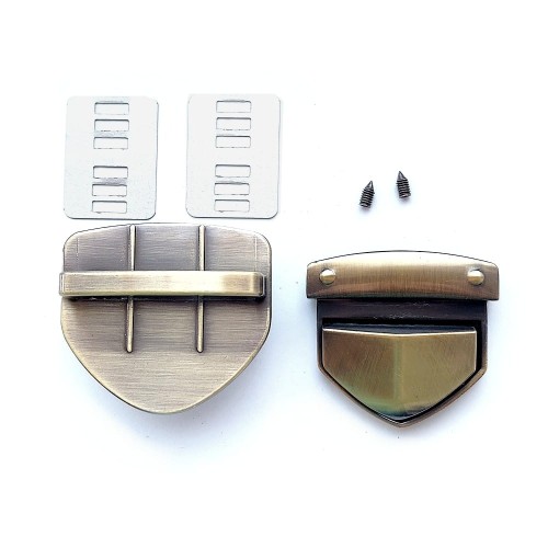 Zestaw - zamek mosiądz