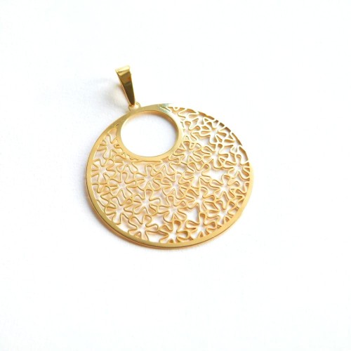 Duzy wisiorek koło azurowe z gwiazdkami