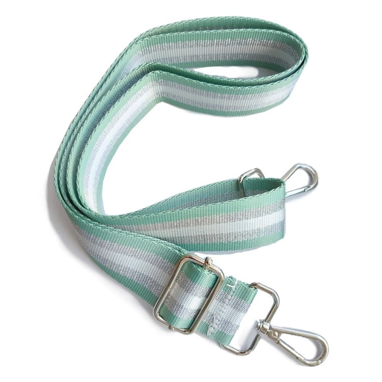 Pasek do torebki glamour miętowy