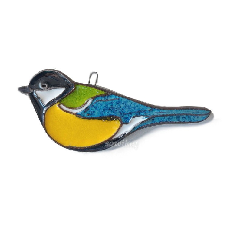 Sikorka Bogatka - kolekcja Patki Polskie - ceramiczna figurka do powieszenia np. w ogrodzie.