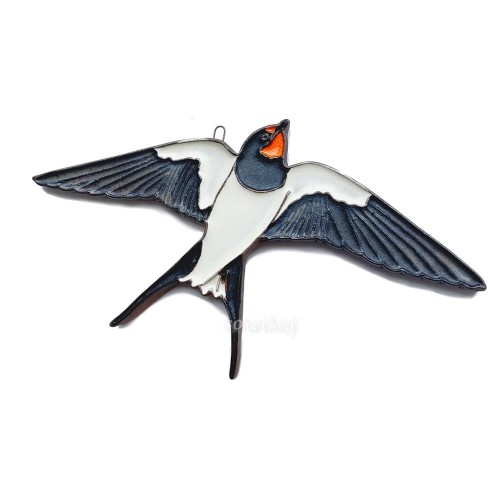 Jaskóła - ceramiczny ptaszek ozdoba do powieszenia