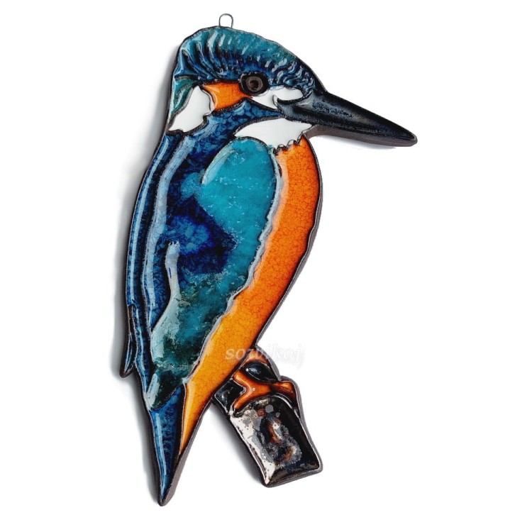 Zimorodek. Kolekcja Ptaki polskie - ceramiczne ptaszki zawieszki - figurki ozdobne do powieszenia