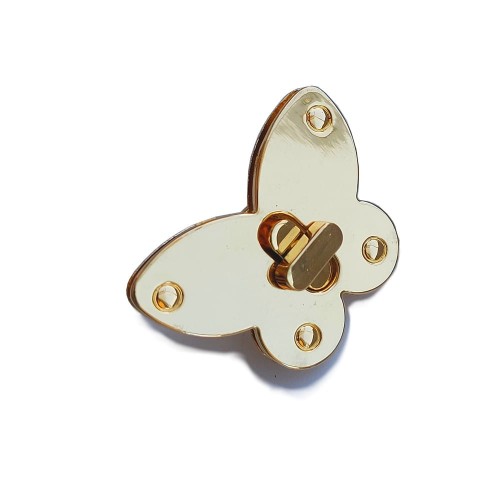 Zamek zapięcie do torebki motylek złoty