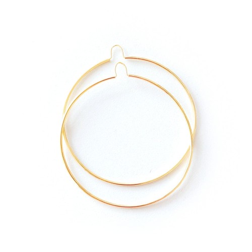 Duże koła kolczyki srebrne pozłacane