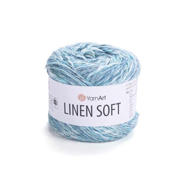 Włóczka YarnArt linen 7408. Len wiskoza bawełna