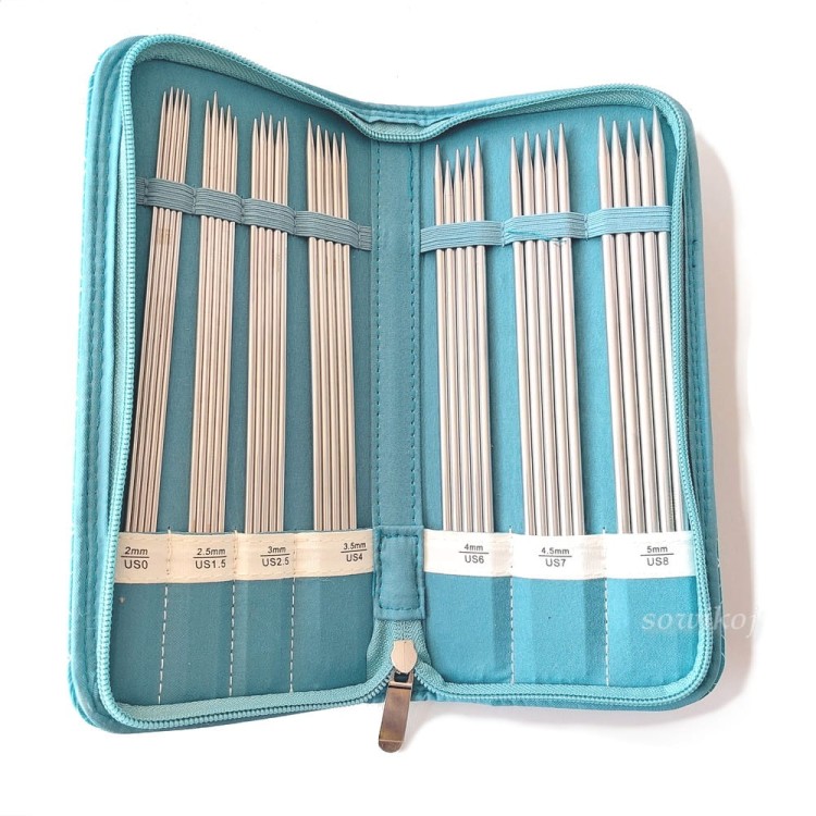 Druty do skarpet w etui 7 rozmiarów