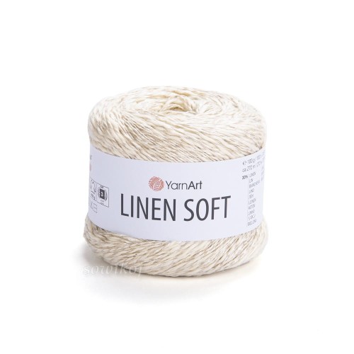 Linen soft 7302 włóczka mieszanka bawełna wiskoza i len - przyjemna w dotyku