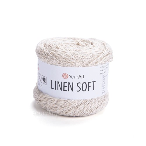 Włóczka Yarn art Linen soft 7304. mieszanka lnu wiskozy i bawełny