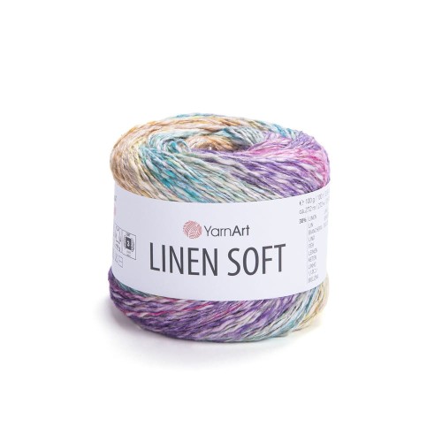 Włóczka len wiskoza i bawełna Yarn art Linen soft kolor 7401.
