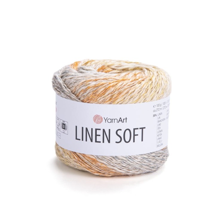 Linen soft 7403. włóczka mieszanka len bawełna i wiskoza