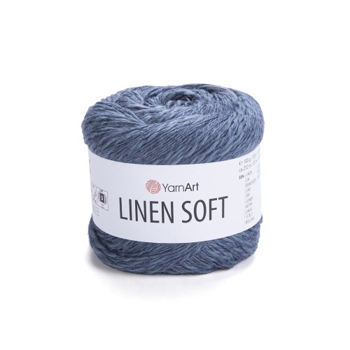 Włóczka Yarn art Linen soft 7316 szaro niebieski