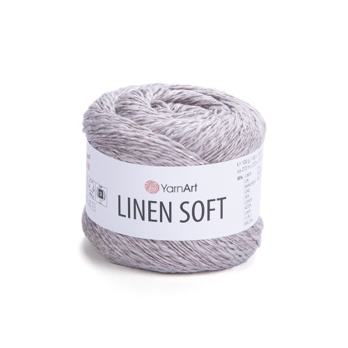 Włóczka mieszanka len wiskoza i bawełna firmy Yarart Linen soft 7307. zimny beż