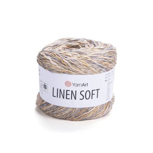 Włóczki Yarnart Linen soft 7407. Len wiskoza i bawełna