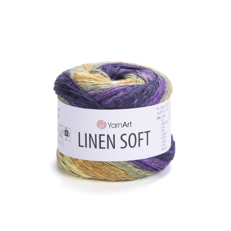 Włóczki Yarnart len z wiskozą Linen soft 7410.