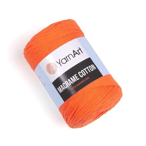 Sznurek - Yarnart Macrame cotton intensywny pomarańczowy - orange neon