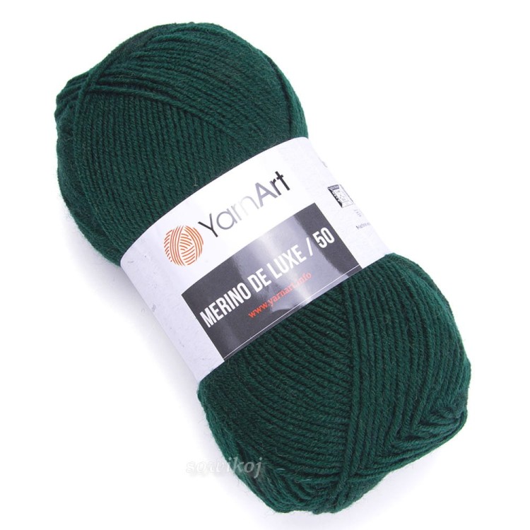 Włóczka Merino de Lux Yarnart ciemna butelka 590