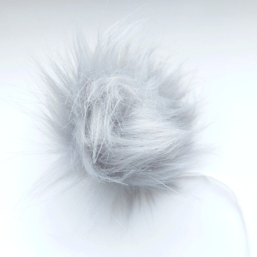 pompony srebrne - dodatek do odzieży, czapek, torebek, na maskotki