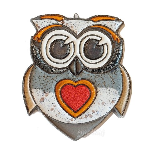 Ceramiczna sowa - figurka ozdobna do dekoracji