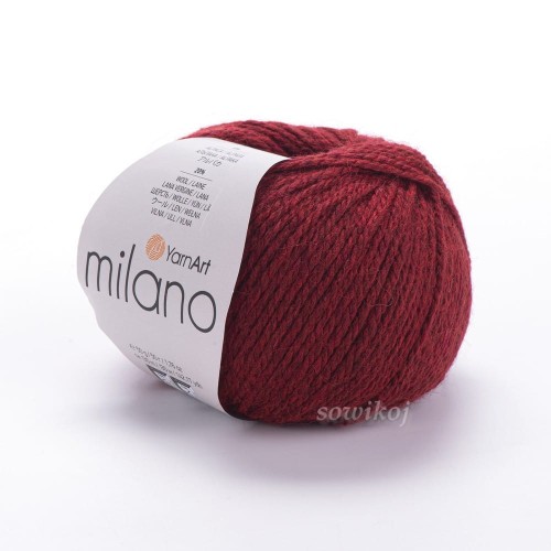 Miękka wlóczka milano 862 - bordowy