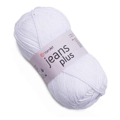 Jeans plus - motek w kolorze białym bielonym nr 62