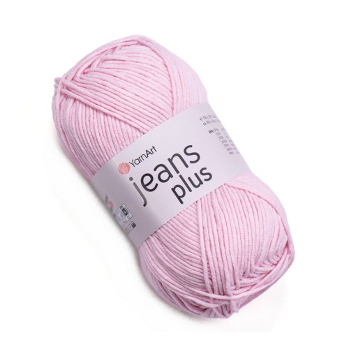 Różowa włóczka w pastelowym odcieniu jeans plus nr 74