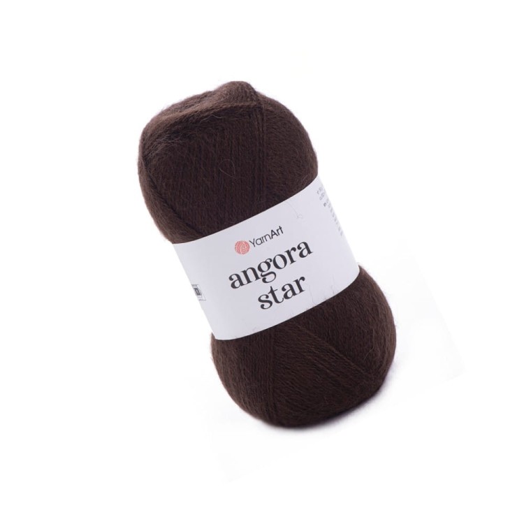 Angora star w kolorze czekoladowego brązu