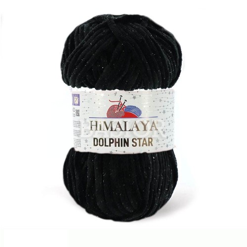 Włóczka Himalaya baby star - mieniący się czarny opal  kolor 92111