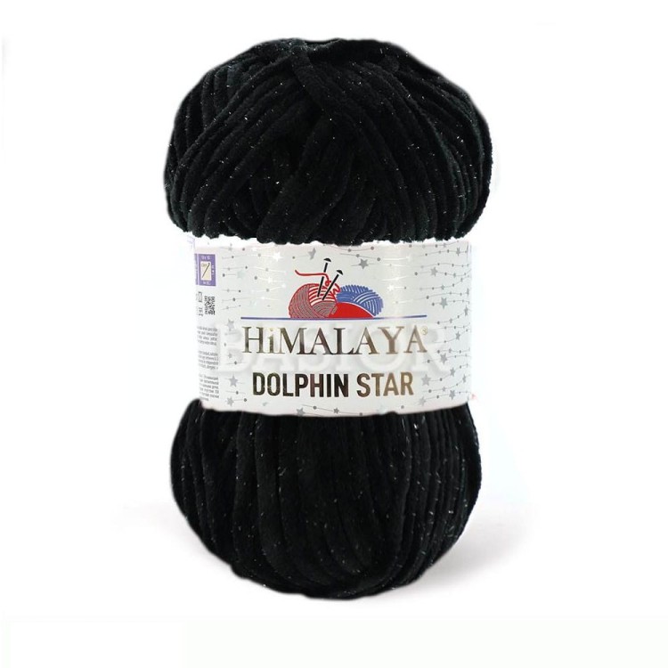 Włóczka Himalaya baby star - mieniący się czarny opal  kolor 92111