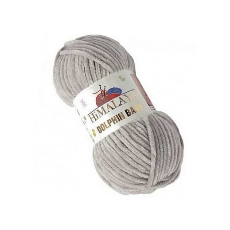Szaro - srebrna włóczka Himalaya Dolphin Baby