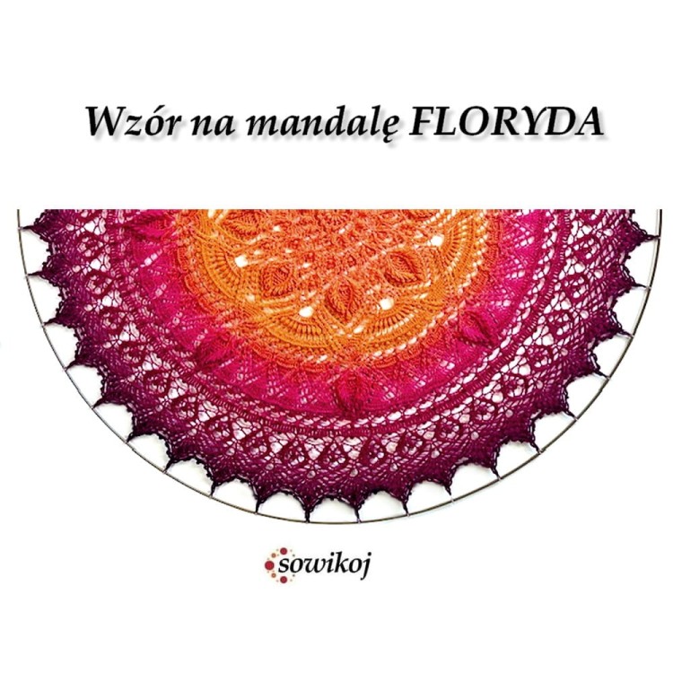 Wzór na mandalę Floryda - schemat na szydełko