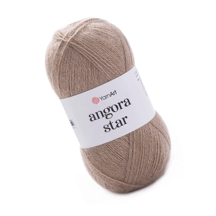 Włóczka do szydełkowania Angora Star w kolorze jasnym brązowym