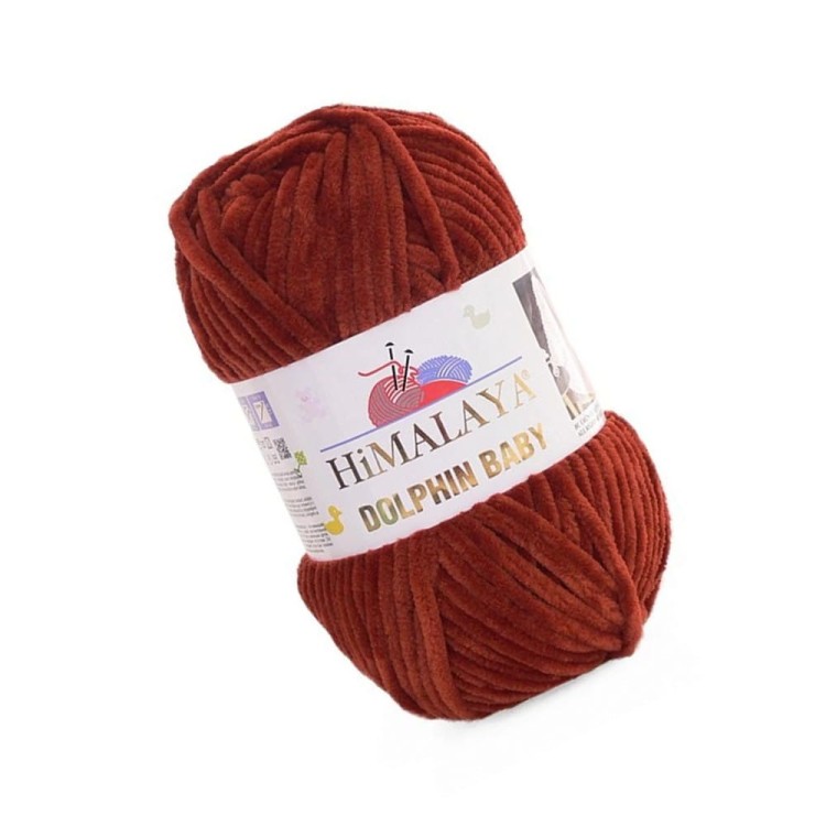 Włóczka w kolorze rudego brązu - himalaya dolphin baby