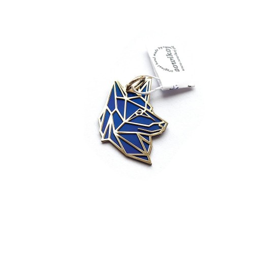 Wilk tytan - srebro pozłacane