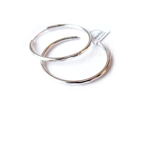 Srebrne rodowane kolczyki koła 3,3 cm