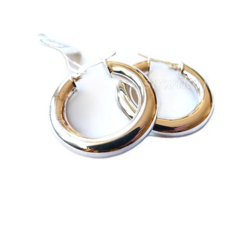 Grube kolczyki koła srebrne