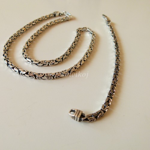 łańcuszek męski królewski splot