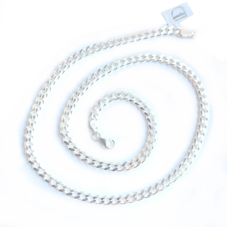 Łańcuszek srebro 925 białe pancerka 1,8gr