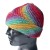 Ciepła czapka w skośne paski w kolorach Rasta