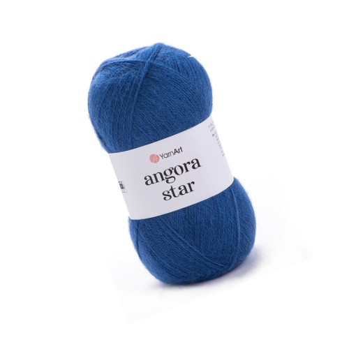 Angora star w kolorze ciemnym niebieskim
