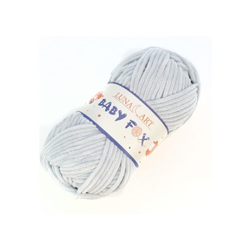 Jasna szara włóczka Baby fox kolor 36