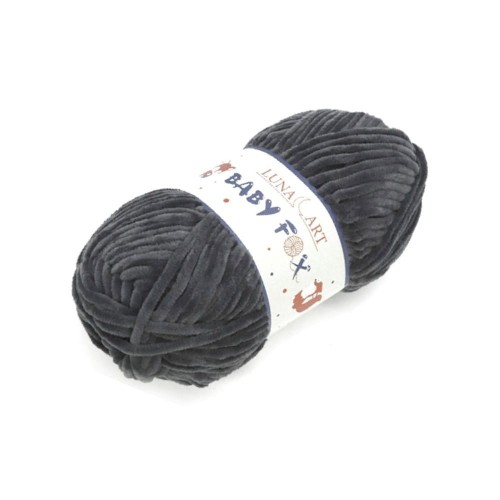 Grafitowa miękka włóczka Baby Fox 76