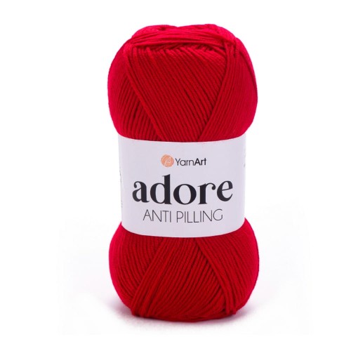 Czerwona włóczka akrylowa Adore 352