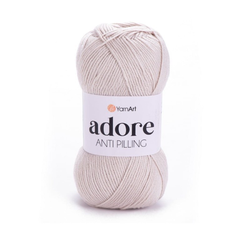 Włóczka akrylowa YarnArt ADORE kolor  latte - jasny srebrzysty beż 367.