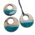 Spokojny ocean wisior ceramiczny ręcznie robiony