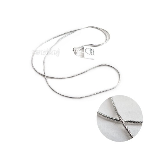 Diamentowany łańcuszek linka srebro 925 rodowane