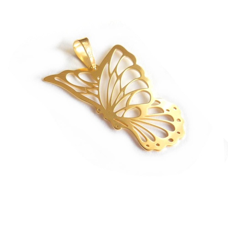 Motylek Azurrowa zawieszka srebro 925 pozłacane - jak anioł